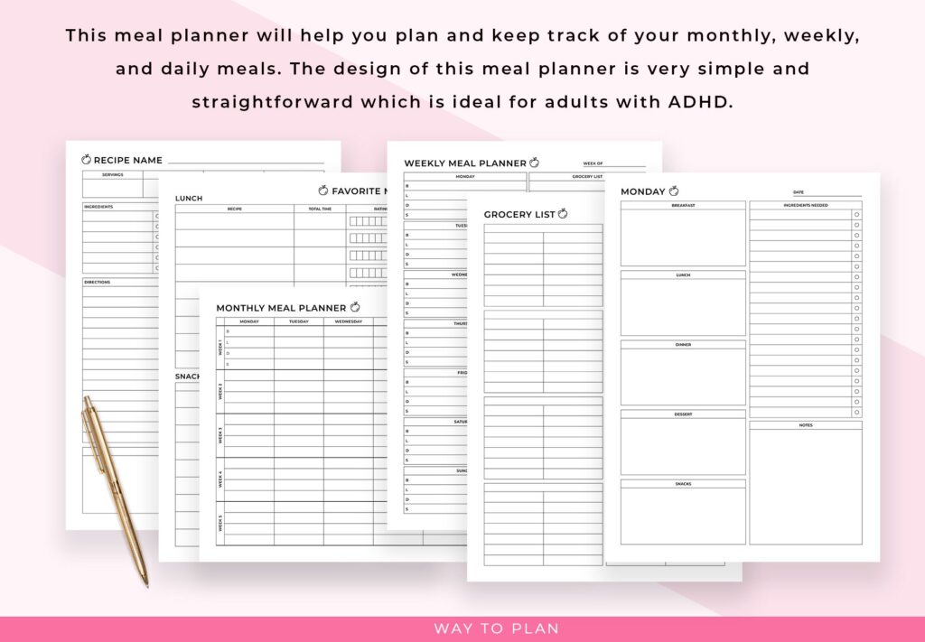 Meal planner printable to plan your meals and save money - Way To Plan