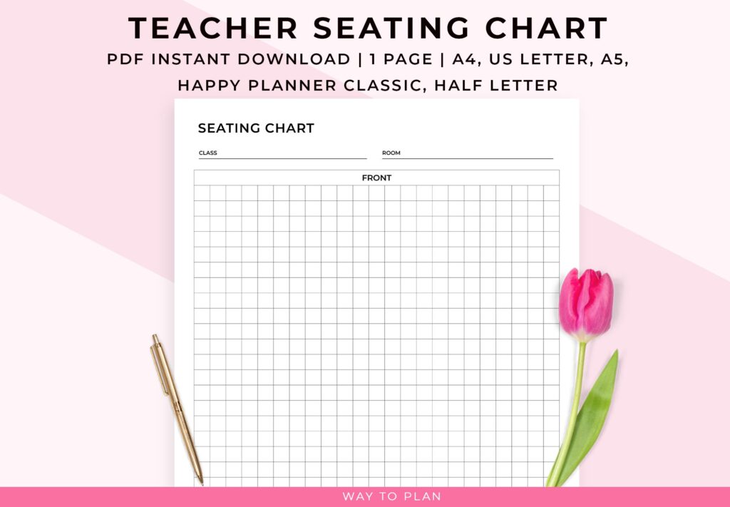 Teacher seating chart template to easily assign students to tables or ...