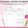 Teacher lesson planner 2024-2025 to prepare your lessons as a teacher ...