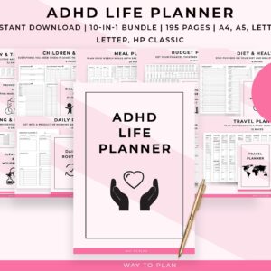 ADHD Life Planner: Get Organized, Find Focus, Boost Happiness