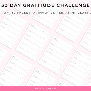 30 day gratitude challenge to make writing down what you're grateful for a daily habit!