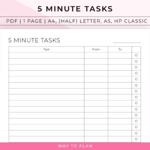 5 minute tasks to help you get more things done every day