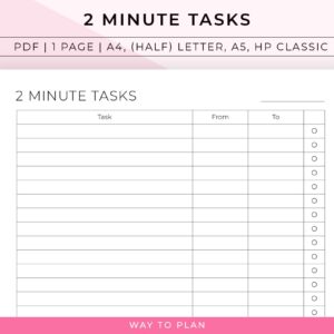 2 minute tasks to help you get more things done every day
