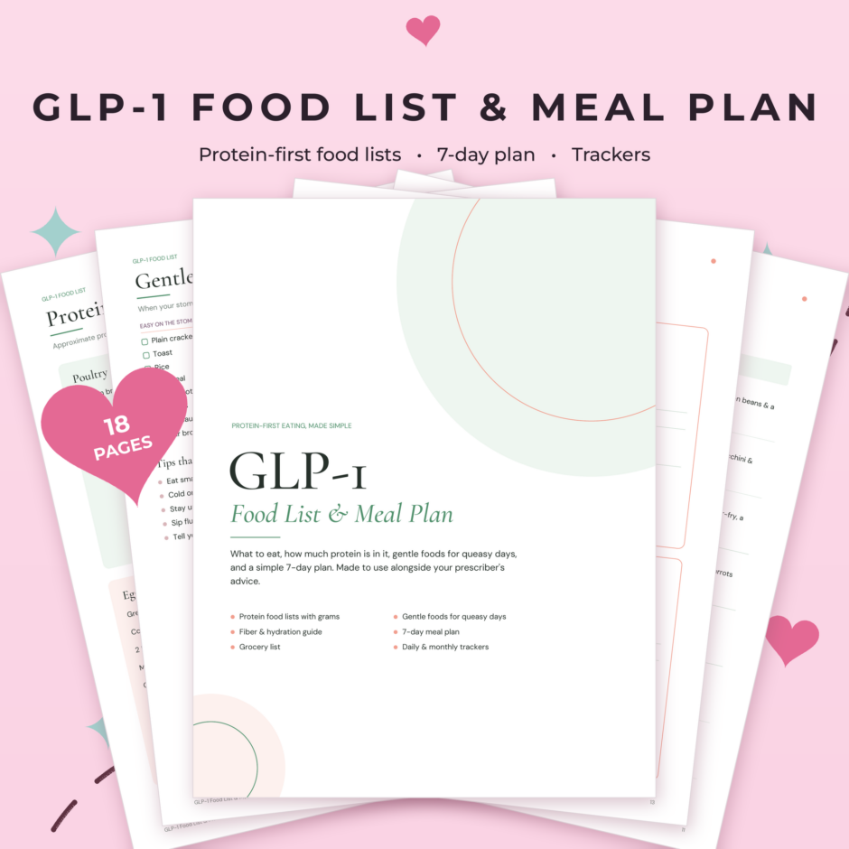 GLP-1 Food List & Meal Plan Printable | Protein-First Guide | Way To Plan
