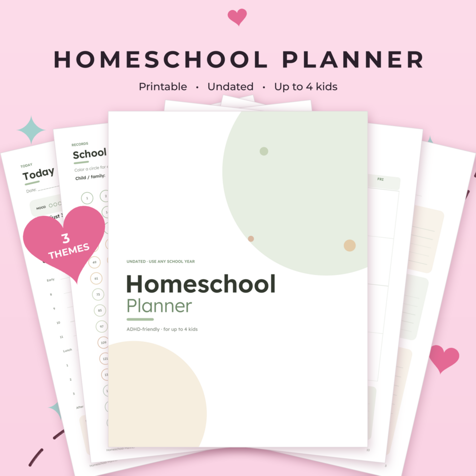 Homeschool Planner Printable | Undated Homeschool Lesson Planner | Way To Plan