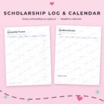Scholarship Tracker Printable & Google Sheets Template | Way To Plan