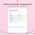 Scholarship Tracker Printable & Google Sheets Template | Way To Plan