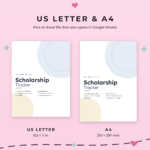 Scholarship Tracker Printable & Google Sheets Template | Way To Plan