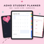 ADHD Student Planner Digital 2026-2028 for GoodNotes & iPad
