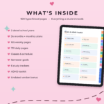 ADHD Student Planner Digital 2026-2028 for GoodNotes & iPad