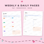 ADHD Student Planner Printable, Undated Academic Planner