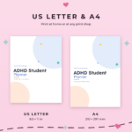 ADHD Student Planner Printable, Undated Academic Planner