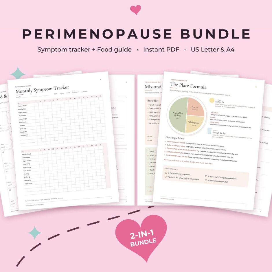 Perimenopause Bundle: Symptom Tracker & Food Guide
