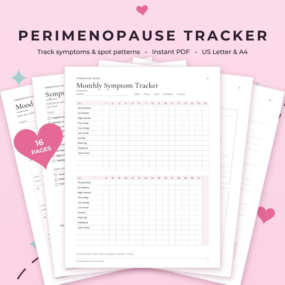 Perimenopause Symptom Tracker Printable