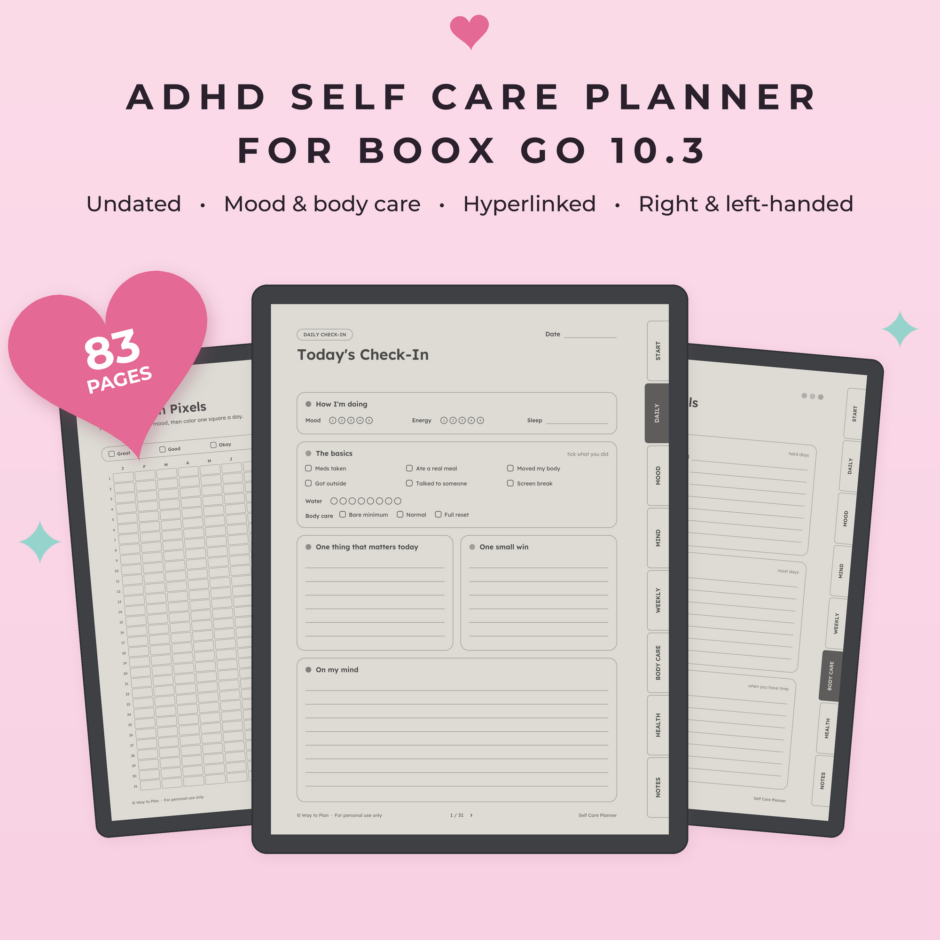 Self Care Planner for Boox Go 10.3