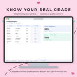 Google Sheets Assignment Tracker | Excel Spreadsheet with Due Date Countdown & Weighted Grades