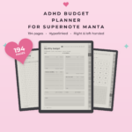 ADHD Budget Planner for Supernote Manta
