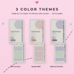 ADHD Budget Planner for reMarkable Paper Pro Move
