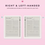 ADHD Budget Planner for Supernote Nomad - Right Left Handed