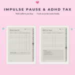 ADHD Budget Planner for Supernote Nomad - Pause Tax