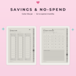 ADHD Budget Planner for Supernote Nomad - Savings NoSpend