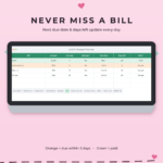 Bills tab with due dates