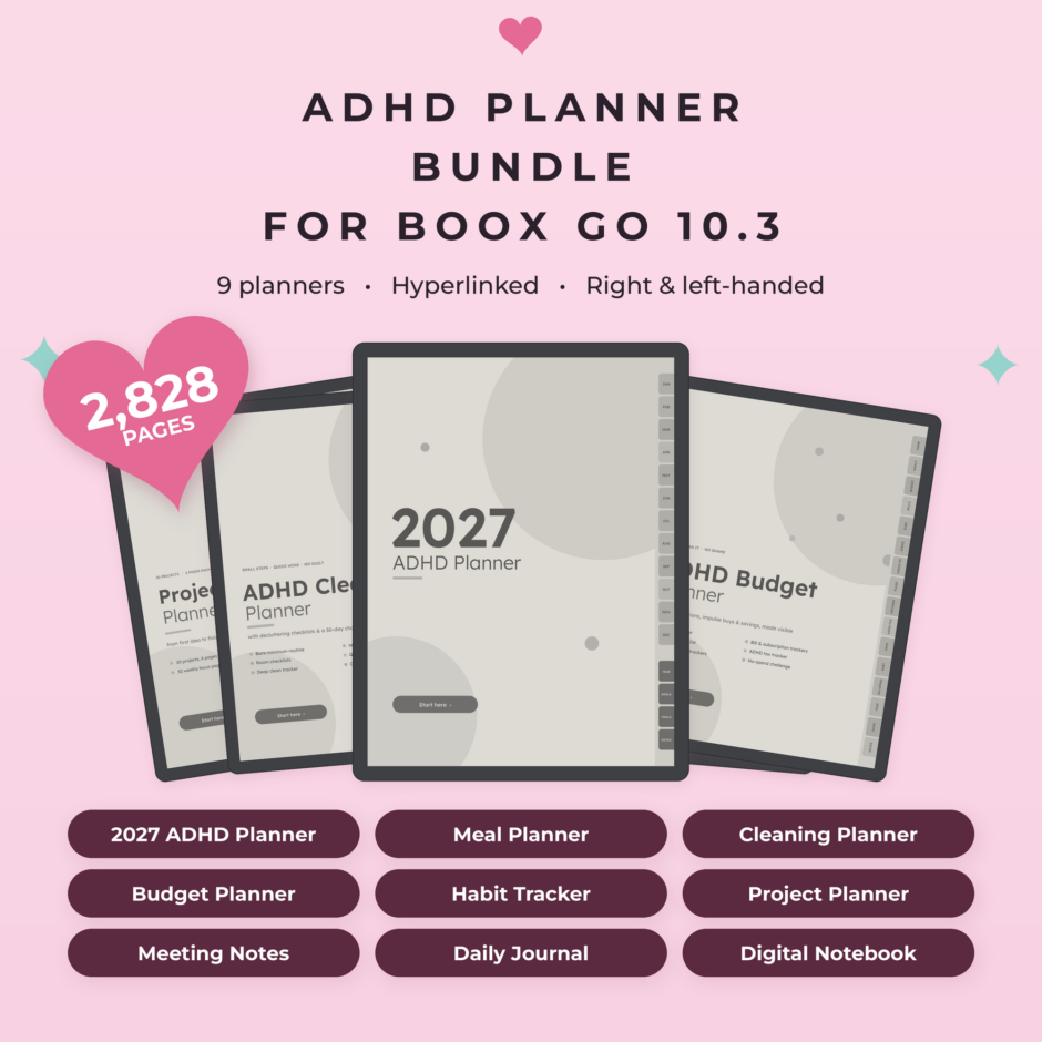 ADHD Planner Bundle for Boox Go 10.3