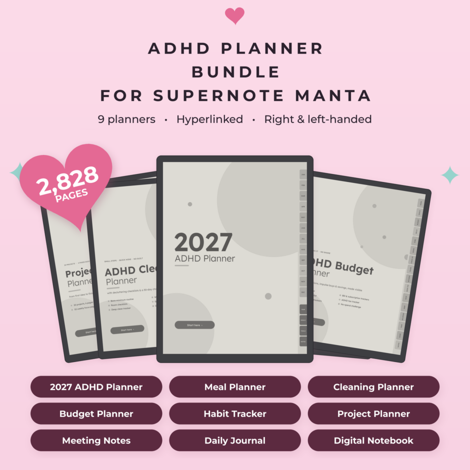 ADHD Planner Bundle for Supernote Manta - Main