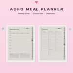 ADHD Planner Bundle for Supernote Nomad - Meal Planner