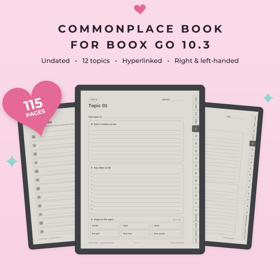 Commonplace Book for Boox Go 10.3