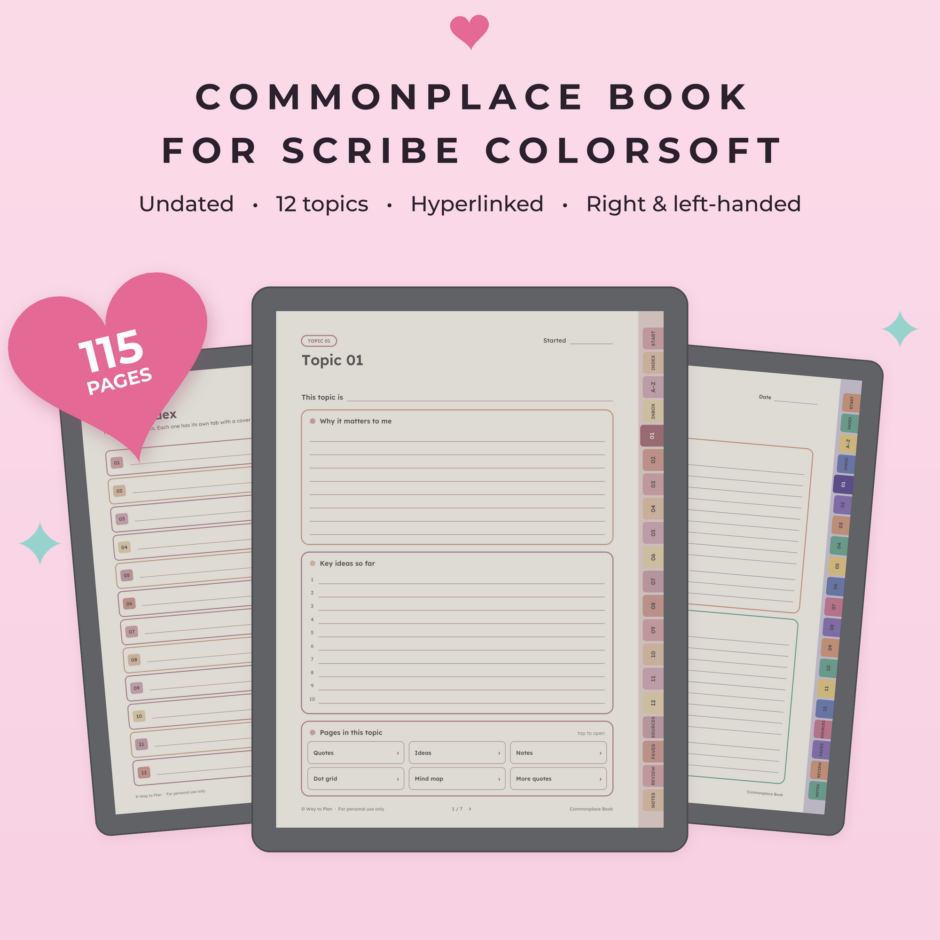 Commonplace Book for Kindle Scribe Colorsoft