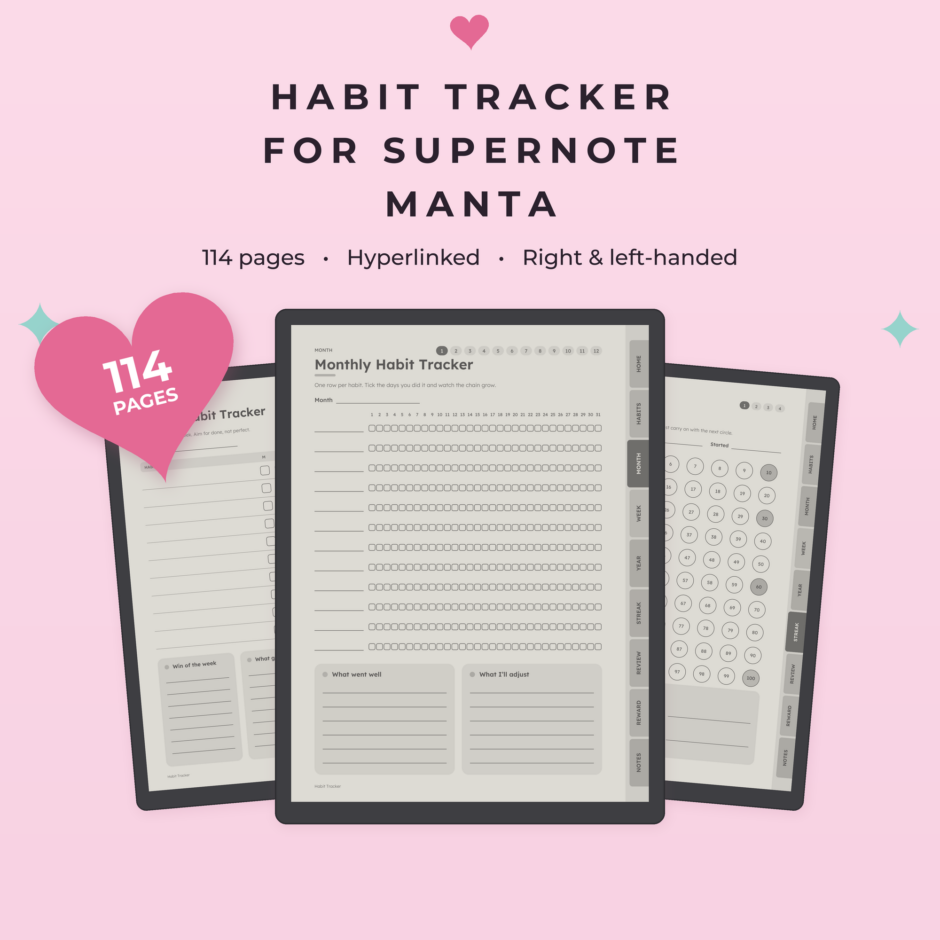 Habit Tracker for Supernote Manta