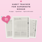 Habit Tracker for Supernote Nomad - Main