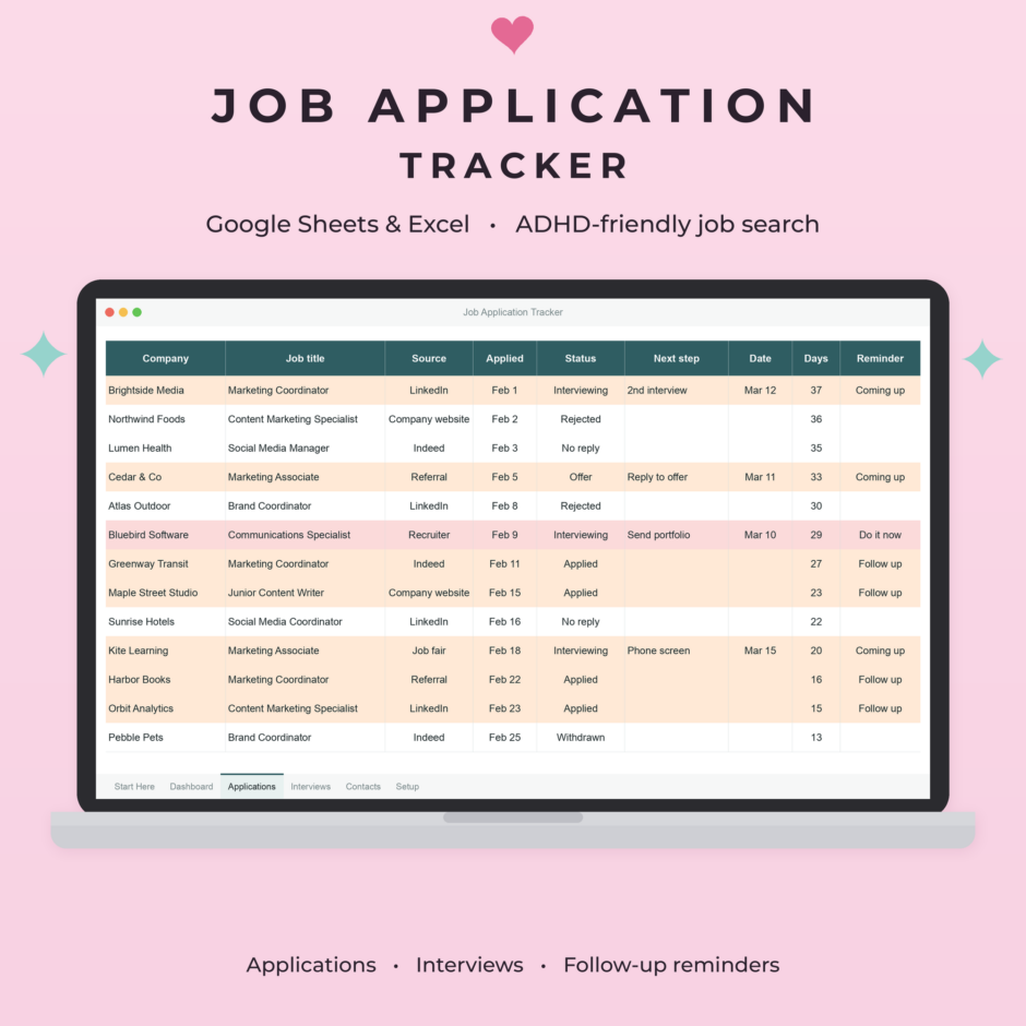 ADHD Job Application Tracker