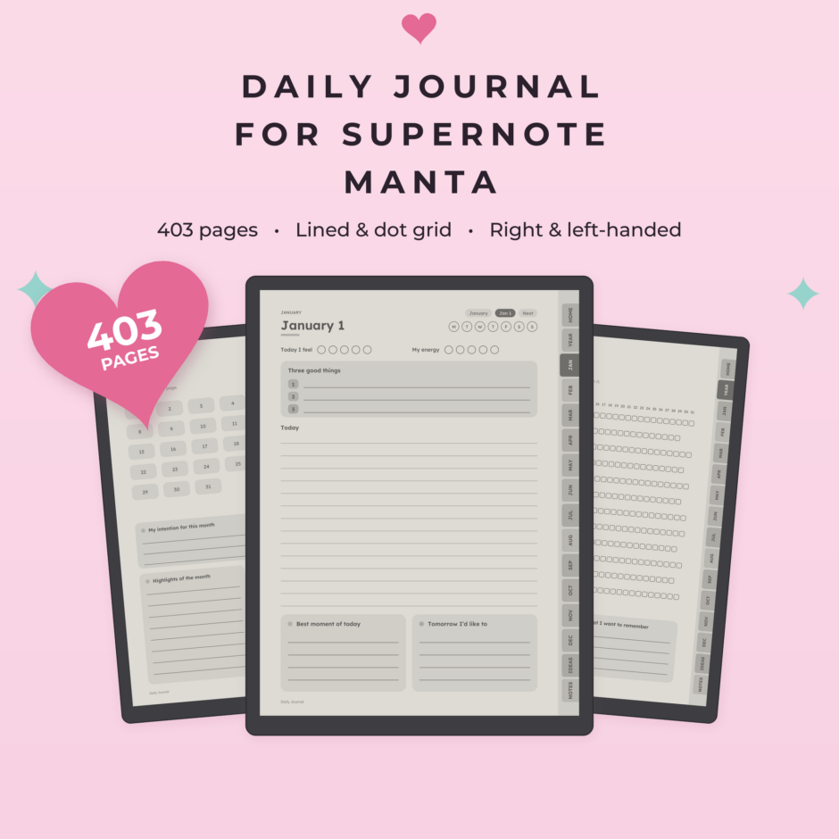 Daily Journal for Supernote Manta