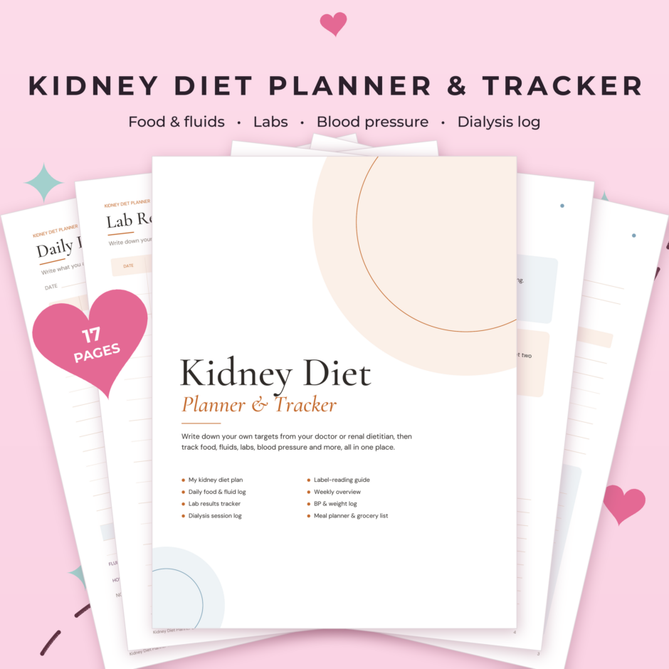Kidney diet planner and tracker printable