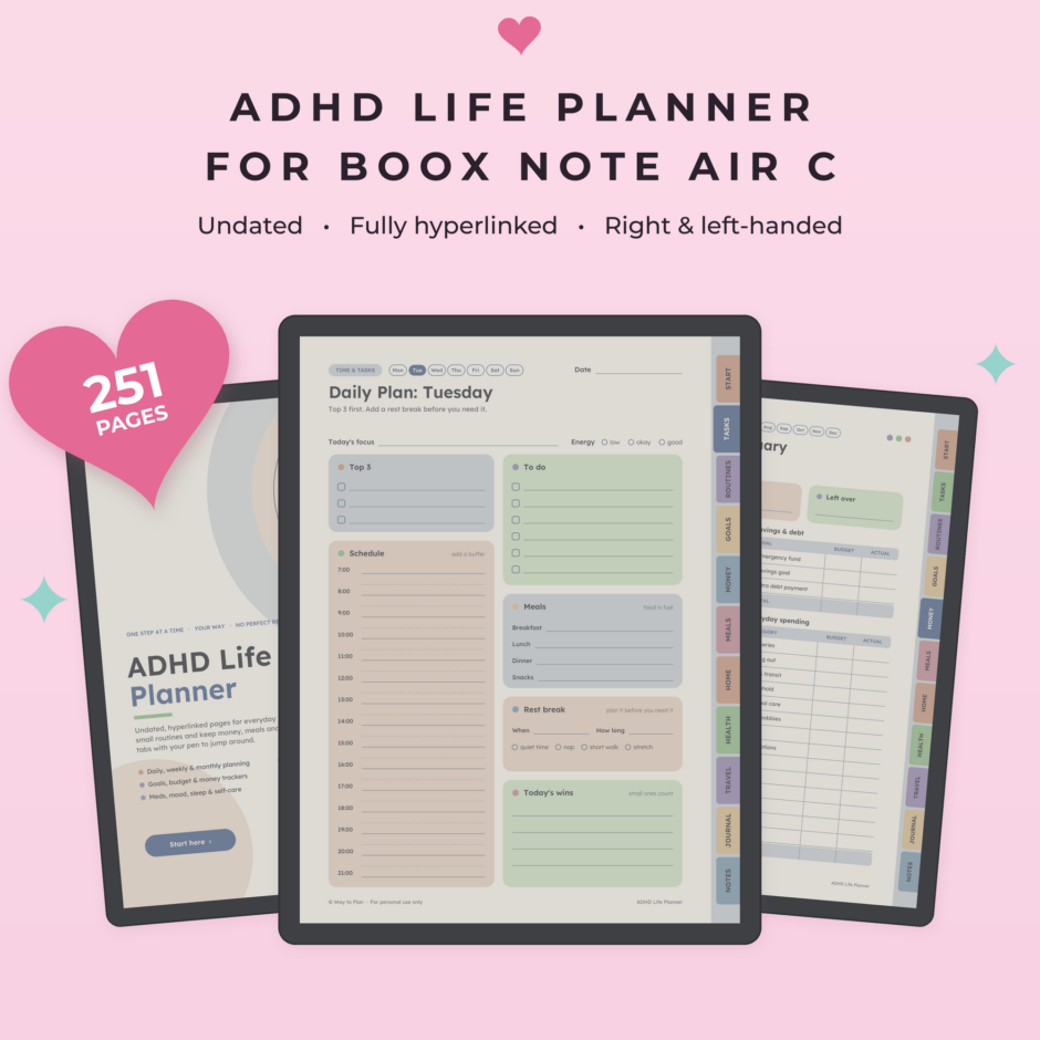ADHD Life Planner for Boox Note Air C – Main