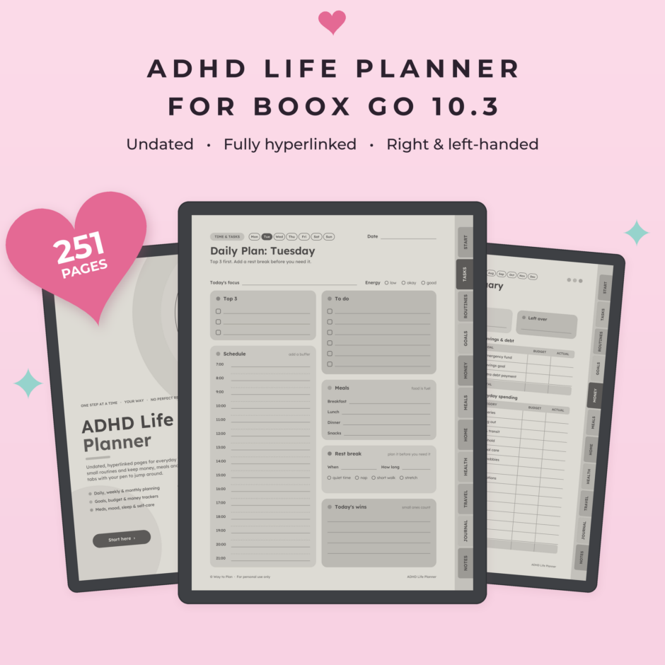 ADHD Life Planner for Boox Go 10.3 – Main