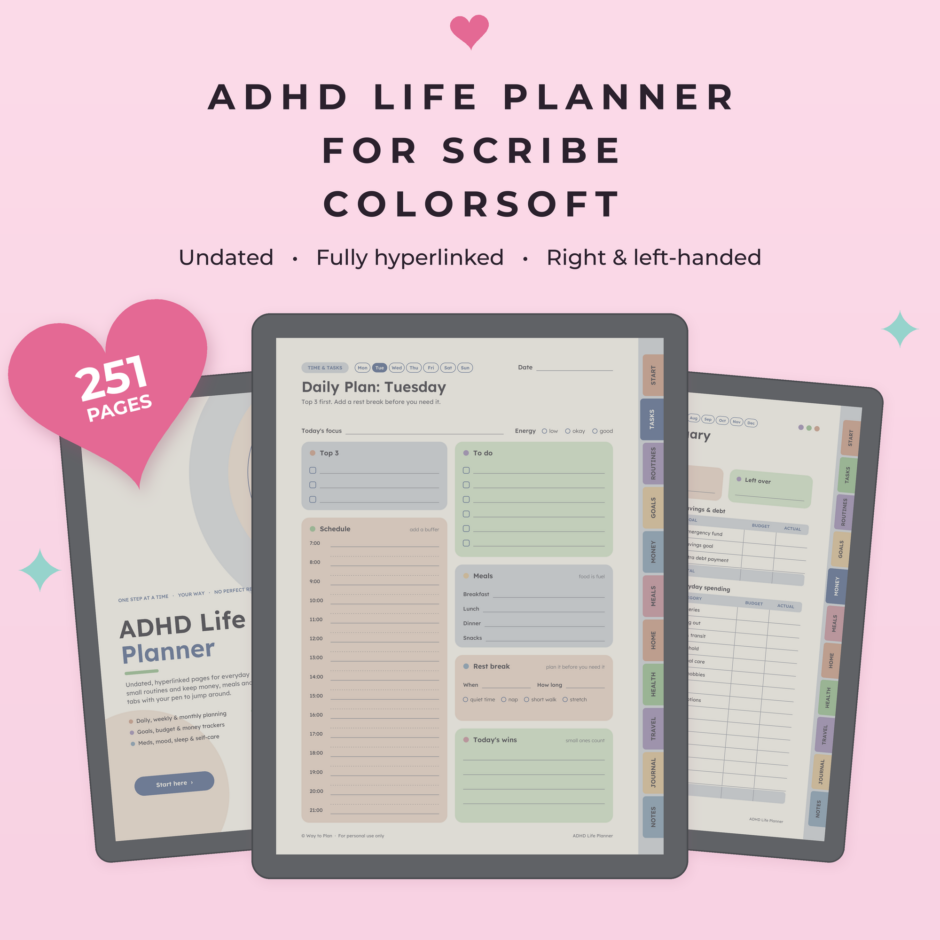 ADHD Life Planner for Kindle Scribe Colorsoft – Main