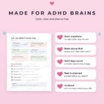 ADHD Life Planner Printable + Digital | Undated ADHD Planner for Adults