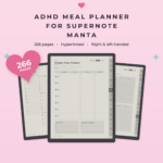 ADHD Meal Planner for Supernote Manta