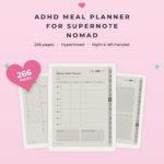 ADHD Meal Planner for Supernote Nomad - Main