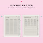 ADHD Meal Planner for Supernote Nomad - Decide Faster