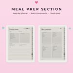 ADHD Meal Planner for Supernote Nomad - Meal Prep