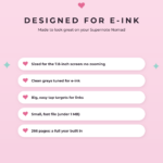 ADHD Meal Planner for Supernote Nomad - Designed For E ink