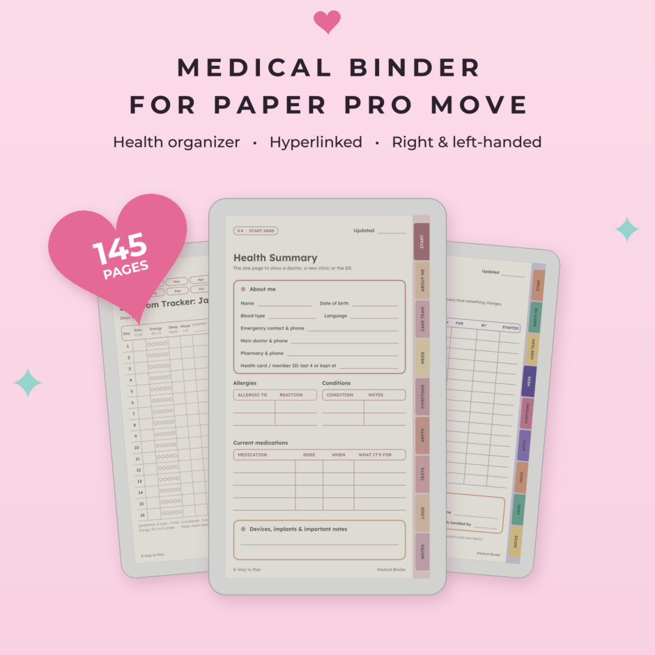 Medical Binder for reMarkable Paper Pro Move