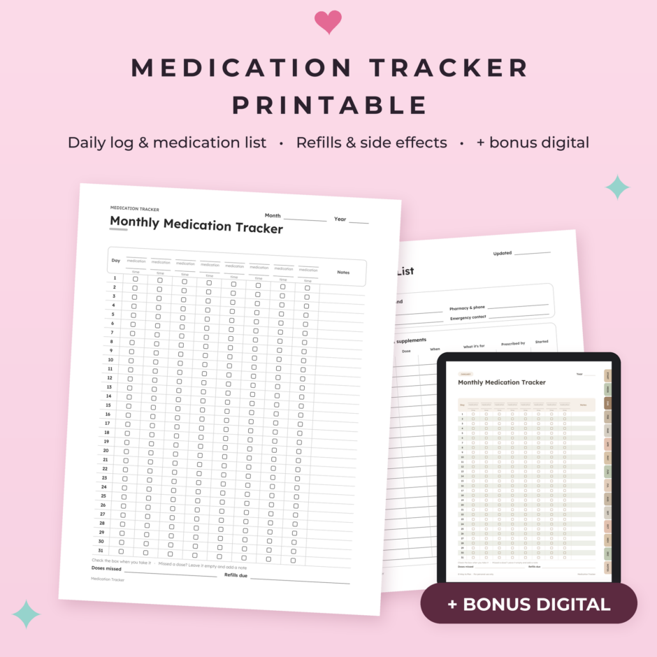 Medication Tracker Printable