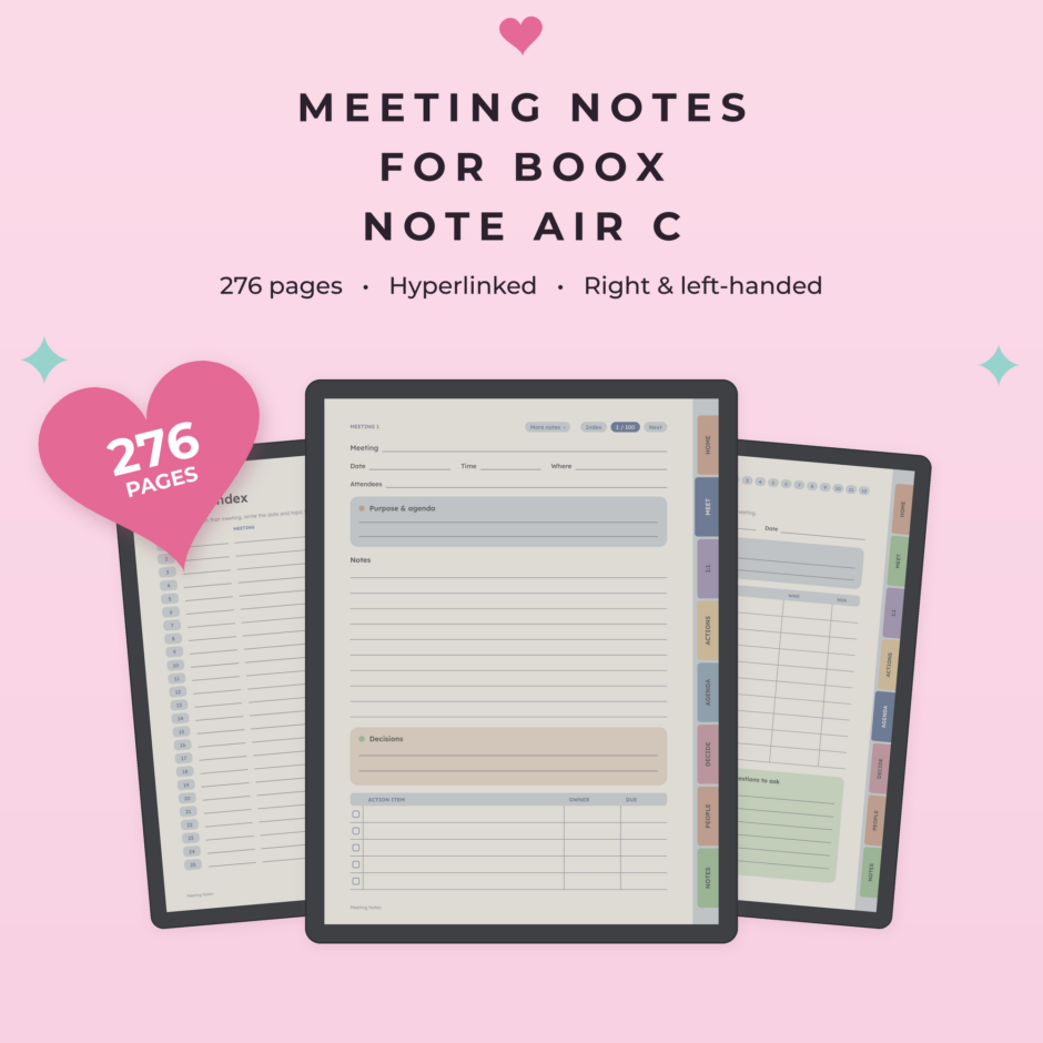 Meeting Notes for Boox Note Air C