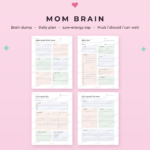 ADHD Mom Planner Printable | Family Command Center, Kids Routine & Chore Charts, Mom Brain Dump + Bonus Digital Planner