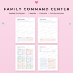 ADHD Mom Planner Printable | Family Command Center, Kids Routine & Chore Charts, Mom Brain Dump + Bonus Digital Planner